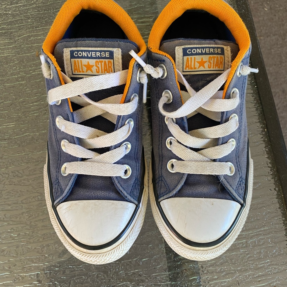 Converse Kids' Navy and Orange Sneakers